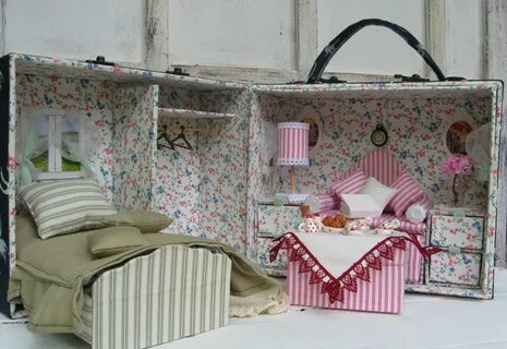 Кукольный домик в чемоданчике ручной работы Фантазия Вкуса