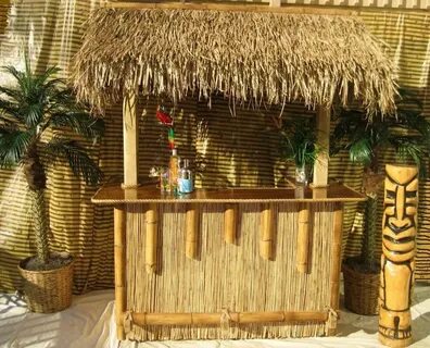 Clever use of rope lining the tiki bar top Tiki bar decor, T