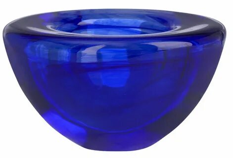 Atoll votive blue, design by Anna Ehrner for Kosta Boda Blau