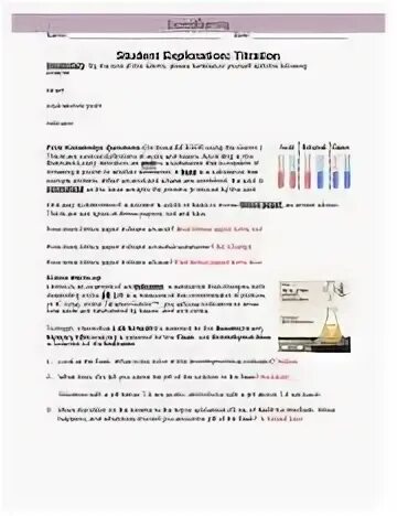 Student Exploration Titration Gizmo Answer Key / Copyoftitra