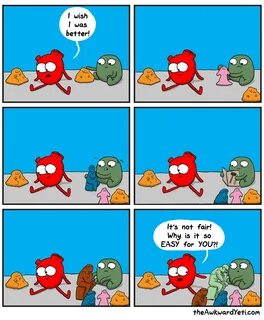 The Awkward Yeti Awkward yeti, Heart and brain comic, Scienc