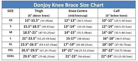 knee immobilizer size chart - Fomo