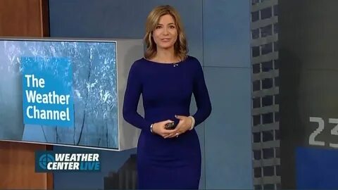 jenn from the weather channel Jen Carfagno - tight blue dres