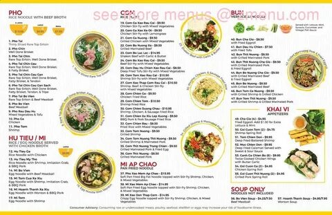 Online Menu of Pho Bo Vang Restaurant, Lake Forest, Californ