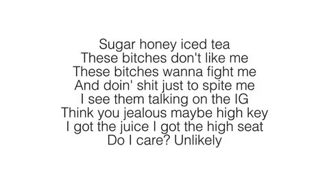 Princess Nokia- Sugar Honey Iced Tea Lyrics - YouTube
