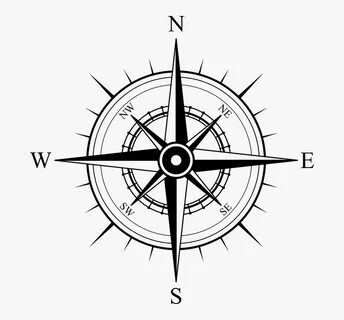 Compass, North, South, East, West, Navigation - Transparent 