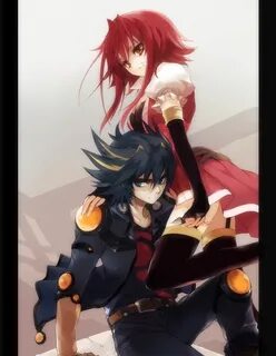 Yusei and Aki Anime wolf girl, Yu gi oh 5d's, Yugioh