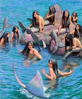 vintagegeekculture Mermaid artwork, Fantasy mermaids, Mermai