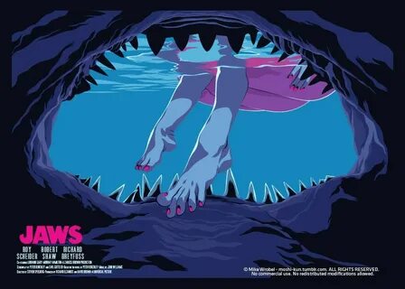 Jaws (1975) 945 x 675 Horror movie art, Inspiring art prints