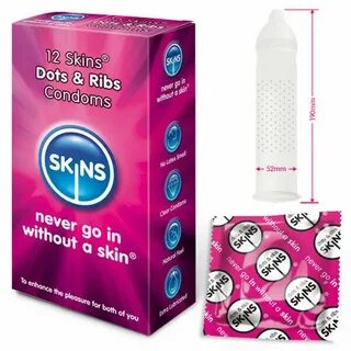 Skins - Dots & Ribs Condoms No Smell, Natural, Extra lub