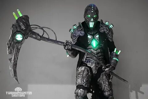 The Electromancer Full light up cyberpunk costume. by TwoHor