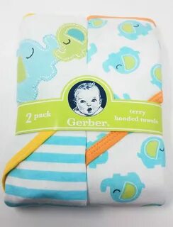 Gerber Baby 2 Pack Terry Hooded Towels - Elephant: купить с 