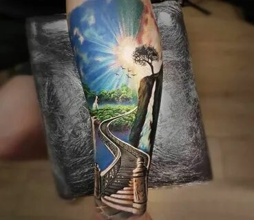 Stairway to Heaven tattoo by Marek Hali Heaven tattoos, Stai