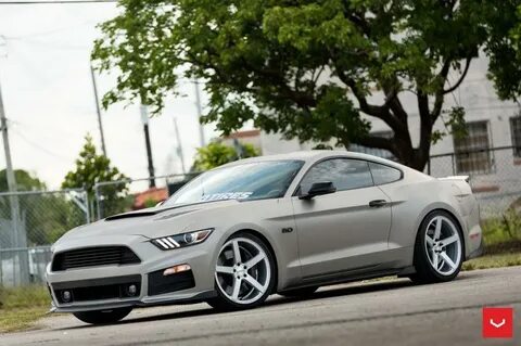 Ford Mustang GT Matte Grey by Roush on Vossen Wheels (CV3R) 