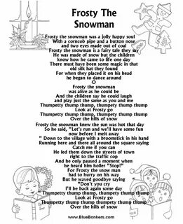Frosty the Snowman Christmas carols lyrics, Christmas songs 