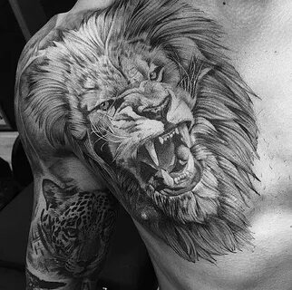 фото тату лев от 18.11.2017 № 002 - tattoo lion - tattoo-pho