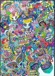 Dollie Dreams - Colored Trippy painting, Psychedelic drawing