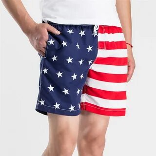 Купить Мужские американский флаг печати пляж шорты купальные