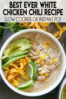 Creamy White Chicken Chili Recipe Slow cooker white chicken 