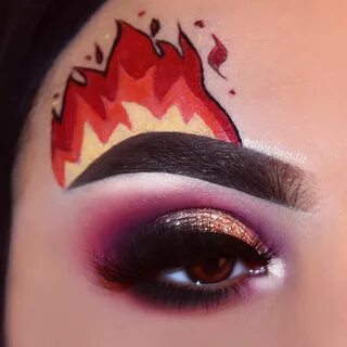 Fire makeup look Disney makeup, Fire makeup, Rave makeup