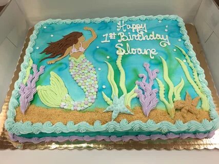 Mermaid cake done in buttercream Mermaid birthday, Mermaid b