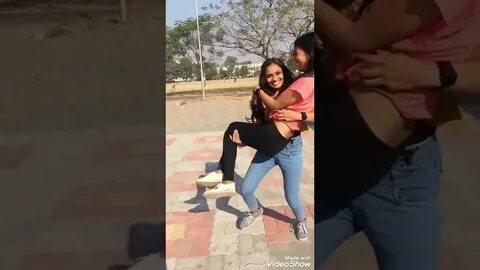 Girl cradle carrying her friend 17 - YouTube