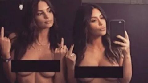 Emily Ratajkowski & Kim Kardashian’s NAKED SELFIE vs Piers M