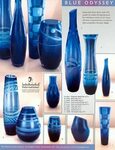 Glass Insulators Fenton International Blue Odyssey Glass Vas