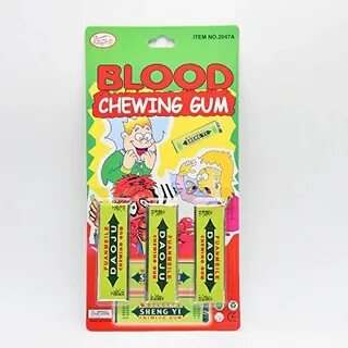 6 Pcs Halloween Funny Horror Tricky Toys Blood Chewing Gum H