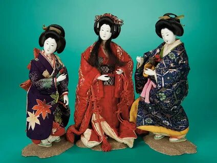 Oiran and Her Attendants, Circa 1920 Hina Dolls, Kokeshi Dolls, Art Dolls, ...