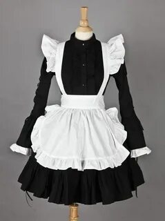 Long Sleeves Lovely Cotton Cosplay Maid Costume Maid costume