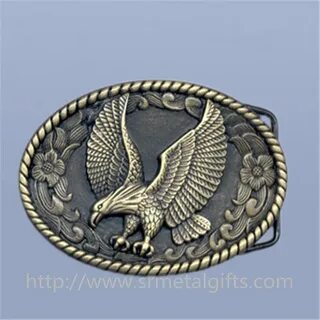 Vintage retro metal antique brass American eagle emblem men'