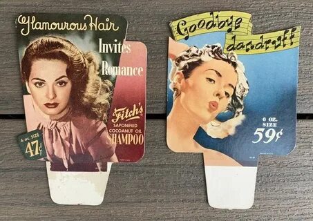 1940s FITCH’S Cocoanut O͏i͏l SHAMPOO Advertising STORE DISPLAY
