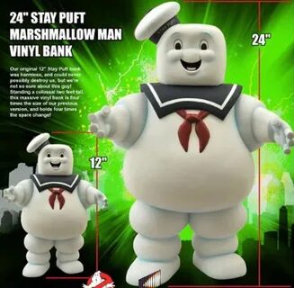 Ghostbusters Stay Puft Marshmallow Man 24" Vinyl Bank Figure