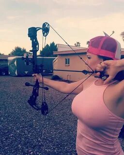 Archery with big boobs