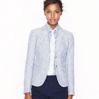 J. Crew Jackets & Coats J Crew Cotton Seersucker Blazer Size