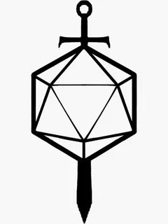 d20 Sword Sticker by nucifera158269 in 2022 Gaming tattoo, D