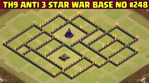 Clash of Clans Town Hall 9 Anti 3 Star War Base Layout 248 -