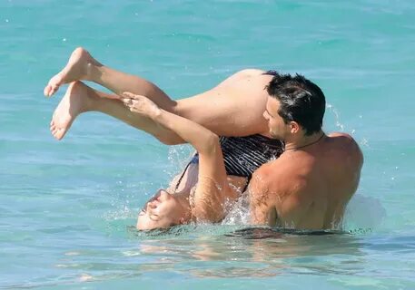BILLIE LOURD and Taylor Lautner at a Beach in St. Barts 04/0