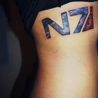 Best N7 tattoo I've seen. Mass effect tattoo, Tattoos, Gamin
