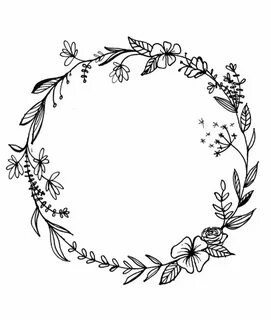 HugeDomains.com Floral wreath drawing, Flower tattoo designs