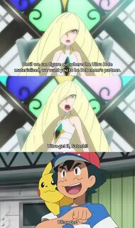 Lusamine says Ash can keep Poipole until they find the wormh