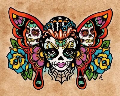 Sugar Skull Butterfly Tattoo * Arm Tattoo Sites