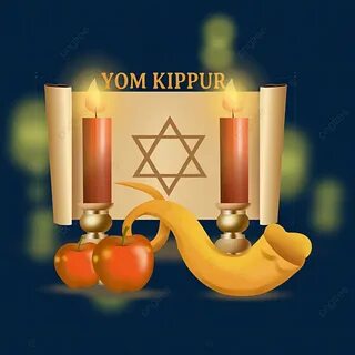 Gambar Lilin Gulir Yang Dilukis Dengan Tangan Yom Kippur, Yo