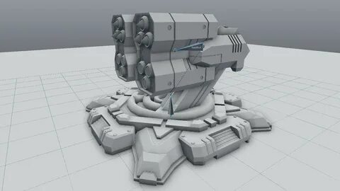 Missile Turret - 3D Model by ZB3D