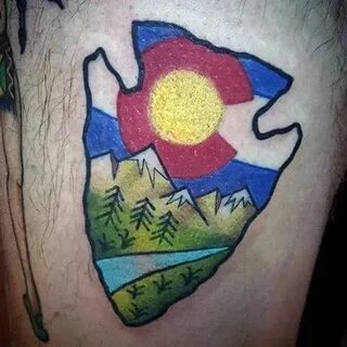 50 Colorado Tattoos For Men - Rocky Mountain Design Ideas Ta