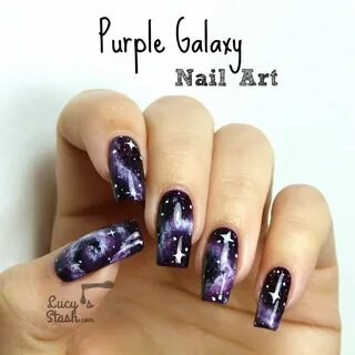 Purple Galaxy Nails with TUTORIAL feat. Zoya Payton - Lucy s