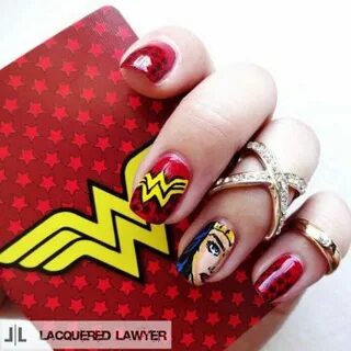 Pin en Manicura Wonder Woman - Wonder Woman Nail Art