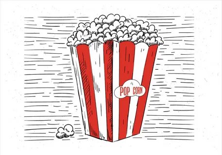 Hand Drawn Vector Pop Corn Illustration 150428 Vector Art at