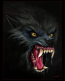 Bad Moon Rising ' Oil on Canvas 50cm x 70cm American werewol